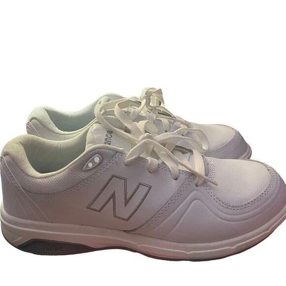 New Balance Shoes - NEW BALANCE Women's Walking Sneakers, White/Gray Leather, 9, #WW813WT